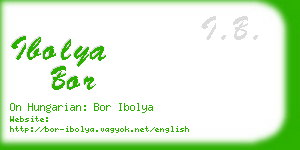 ibolya bor business card